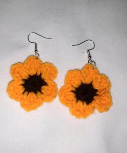 Crochet Flower Earrings