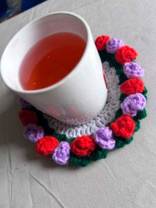 Crochet Floral Bouquet Coaster