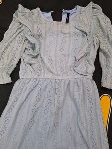 Light Blue Lace Mini Dress