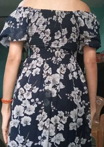 Floral Chiffon Midi Dress