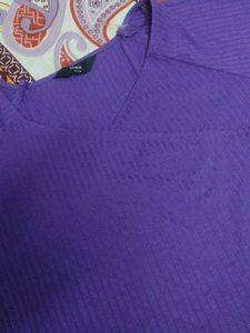 Purple Ribbed Knit Top