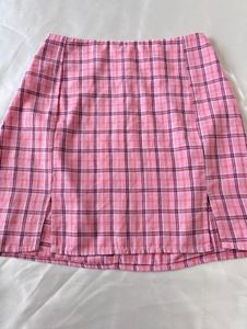 Pink Check Pinterest Mini Skirt