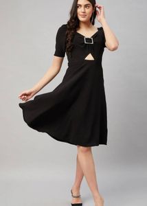 Chic Black Cutout Dress