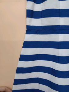 Striped Sleeveless Shirt Dress