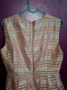 Peach Striped Party Dress