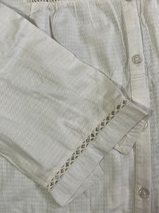 NEXT White Crochet Trim Blouse