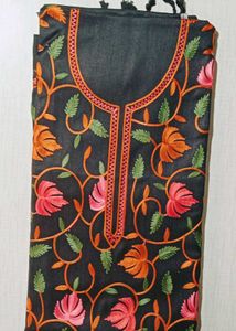 kashmiri Embroidery Woollen Unstitched Suit