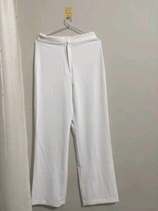 White Wide Leg Trousers
