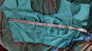 Elegant cyan Saree with Silver Work