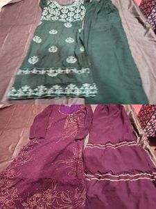 combo 2 party wear Elegant Kurta Saharara set