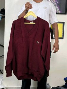 Lacoste Burgundy Sweater