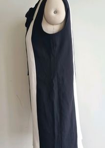 Black N White Formal Shift Dress,