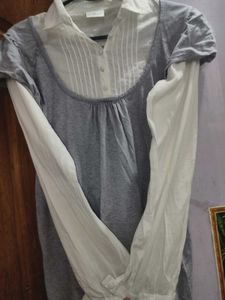 CLEAREANCE SALE🟥🟥🟥Stylish Grey Layered Top