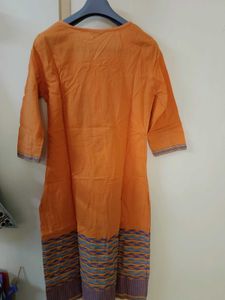 Orange Embroidered Kurti (Aurelia)