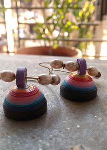 Rainbow Colour Jhumka Earrings