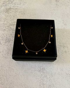 Star & Crystal Dangle Antiturnish Necklace
