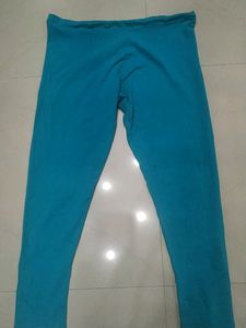 Sky Blue Straight Cotton Pants