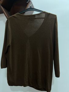 Brown Embellished Cardigan