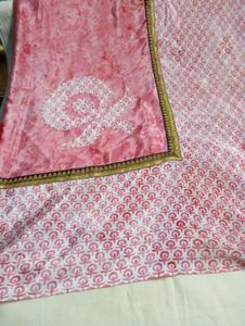 Used Rose Creap Saree