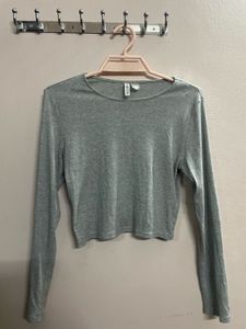 H&M Grey Long Sleeves Top