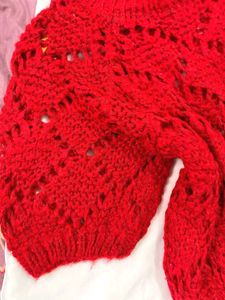 Pinterest Crochet Red Oversized Top