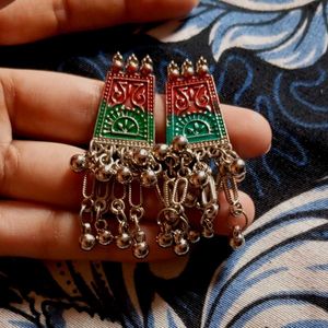 New Oxidized Boho Jhumka Earrings