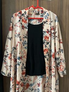Floral Shrug &amp; Black Innerwear
