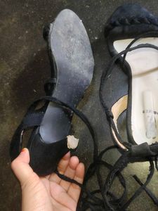 Black Spiral Heels