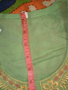 Green Embroidered Kurti
