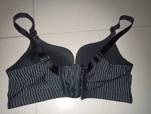 Striped Black Bra