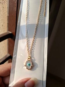 Evil Eye Hand Pendant And Chain