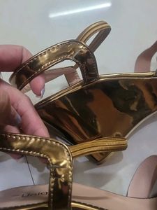 Sparkly Platform Wedge Sandals