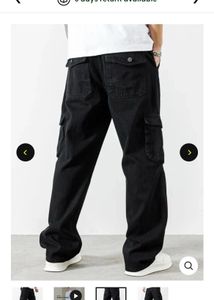 Y2k Black Denim Cargo Pants