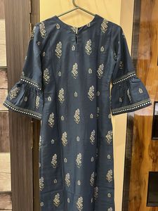 Elegant Blue Printed Kurta