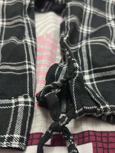 Checks crop shirt