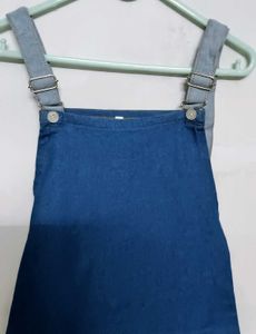 Custom Denim Knee-Length Dress – Small Size (Brand