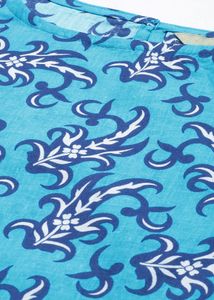 Woman blue cotten kurta set