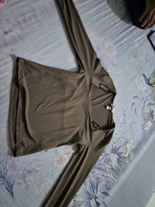 Brown Long Sleeve Top