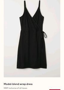 H&amp;M Modal-blend Black wrap dress