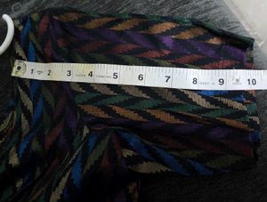 Black cotton blouse with multi color design