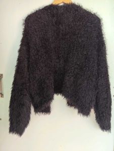 Fuzzy Black Cardigan