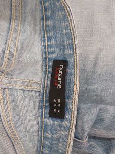 Ice Blue Korean Y2k Low Waist Jeans