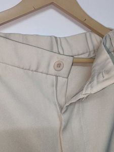 Beige Straight Leg Pants