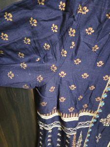 Navy Printed Kurti