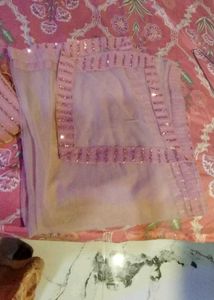 Women&#39;s Pink Embellished  Georgette full  Stitched