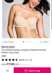 NYKD Padded Strapless Bra By Nykaa