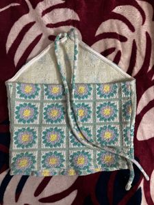 Floral Crochet Pouch