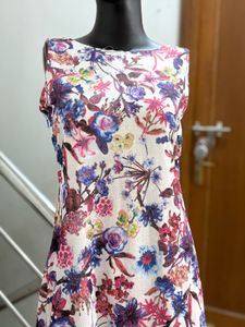 Floral Design Mini Dress