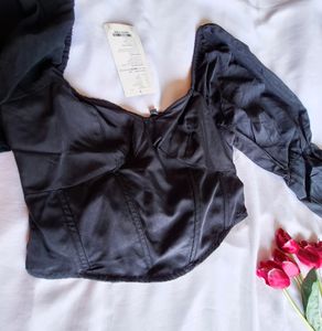 New With Tag Black Corset Top