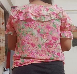Pink Floral Top